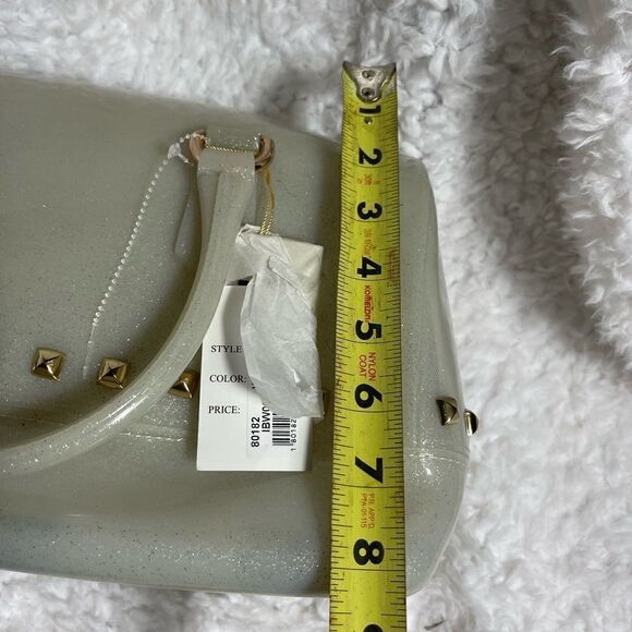 COPY - Candy jelly translucent silicone handbag with glitter texture and gold s… - Picture 4 of 8